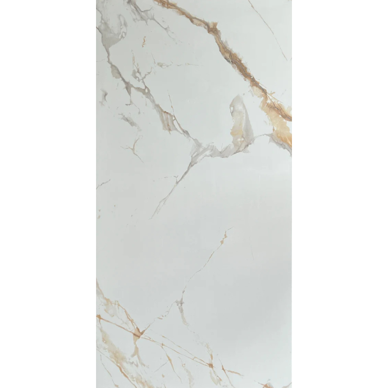 AmazingTiles Carrara Grey & Gold Gloss Porcelain Tile — 600x1200mm