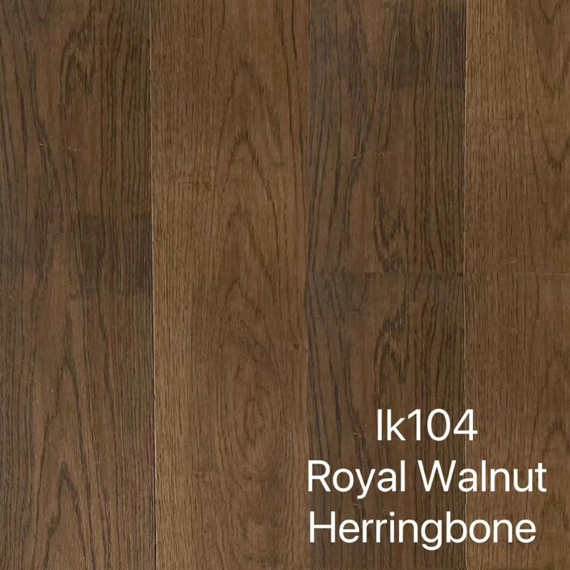 Glay Engineered Timber Collection — G04 Walnut Herringbone, Timeless Pattern in Rich Walnut Tone