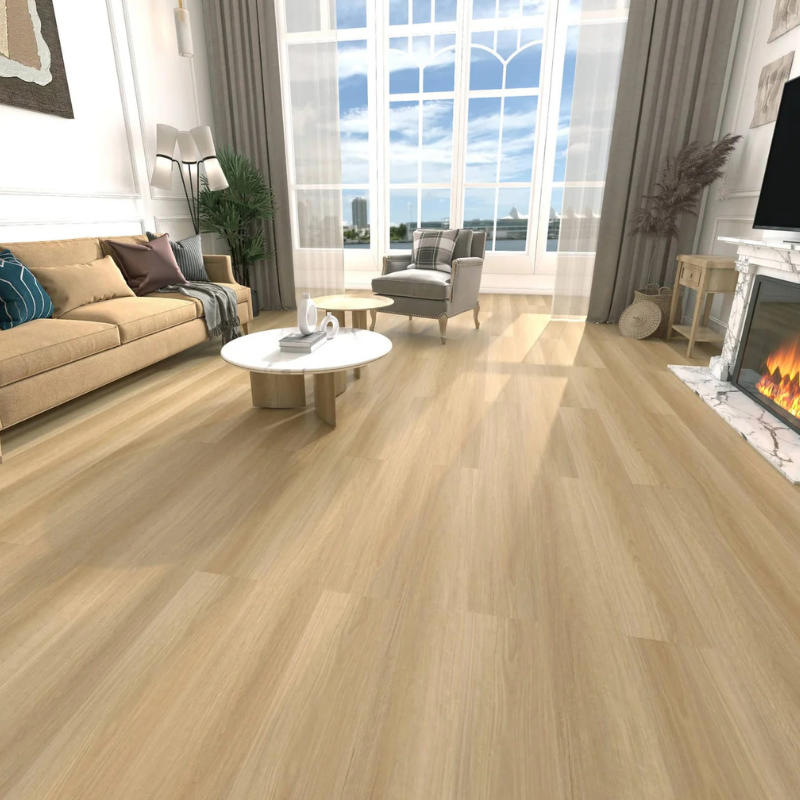 DION Hybrid Flooring Collections — DION 02 Bright Spotted Gum, 100% Waterproof & Fire-Resistant