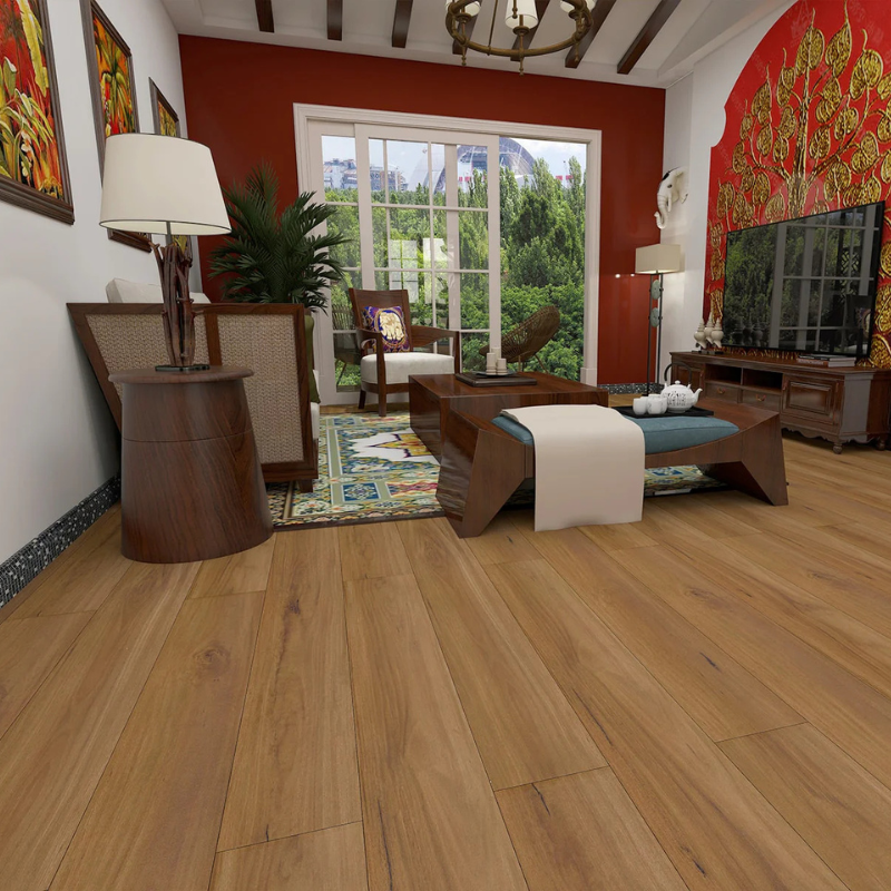 C 15 BLACKBUTT CLASSIC HYBRID FLOORING - BOSTON Classic Hybrid Flooring Collection — Golden Oak Finish, Water-Resistant & AC5 Surface Strength