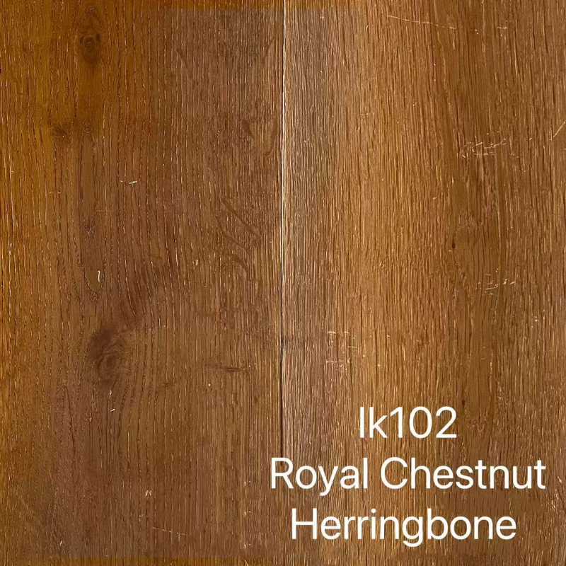 Glay Engineered Timber Collection — G02 Chestnut Herringbone, Premium Oak Finish in Classic Pattern