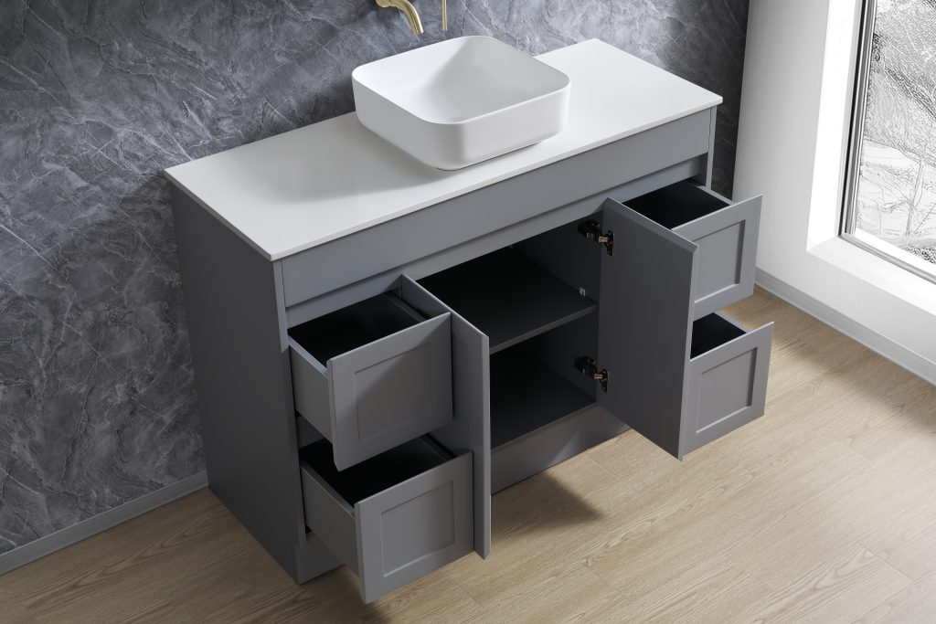 Quinn vanity (floor standing) Doors And Drawers -SK76