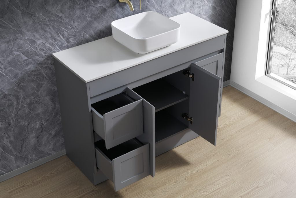 Quinn vanity (floor standing) Doors And Drawers -SK76