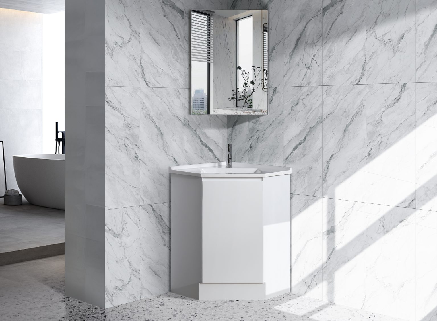 Corner Vanities - Doors And Drawers