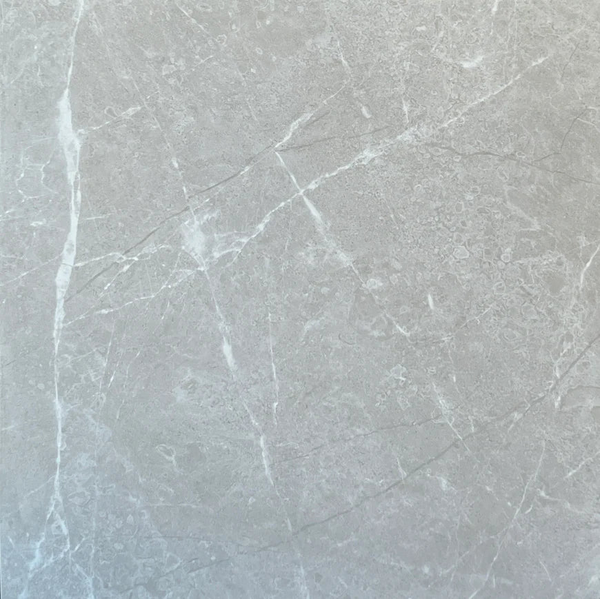 AmazingTiles Classic Grey Gloss Porcelain Tile — 600x600mm