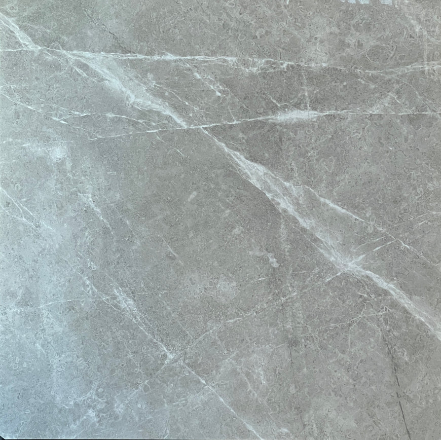 AmazingTiles Classic Stone Grey Gloss Porcelain Tile — 600x600mm