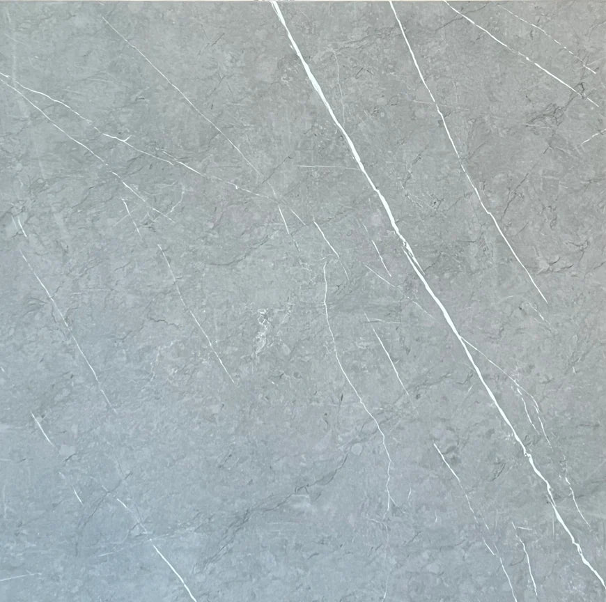 AmazingTiles Marble Grey Gloss Porcelain Tile — 600x600mm