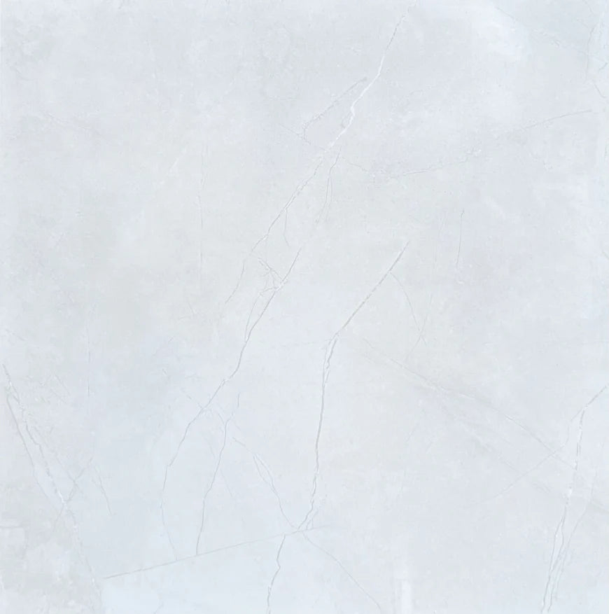 AmazingTiles Bianco Grey Gloss Porcelain Floor Tile — 600x600mm