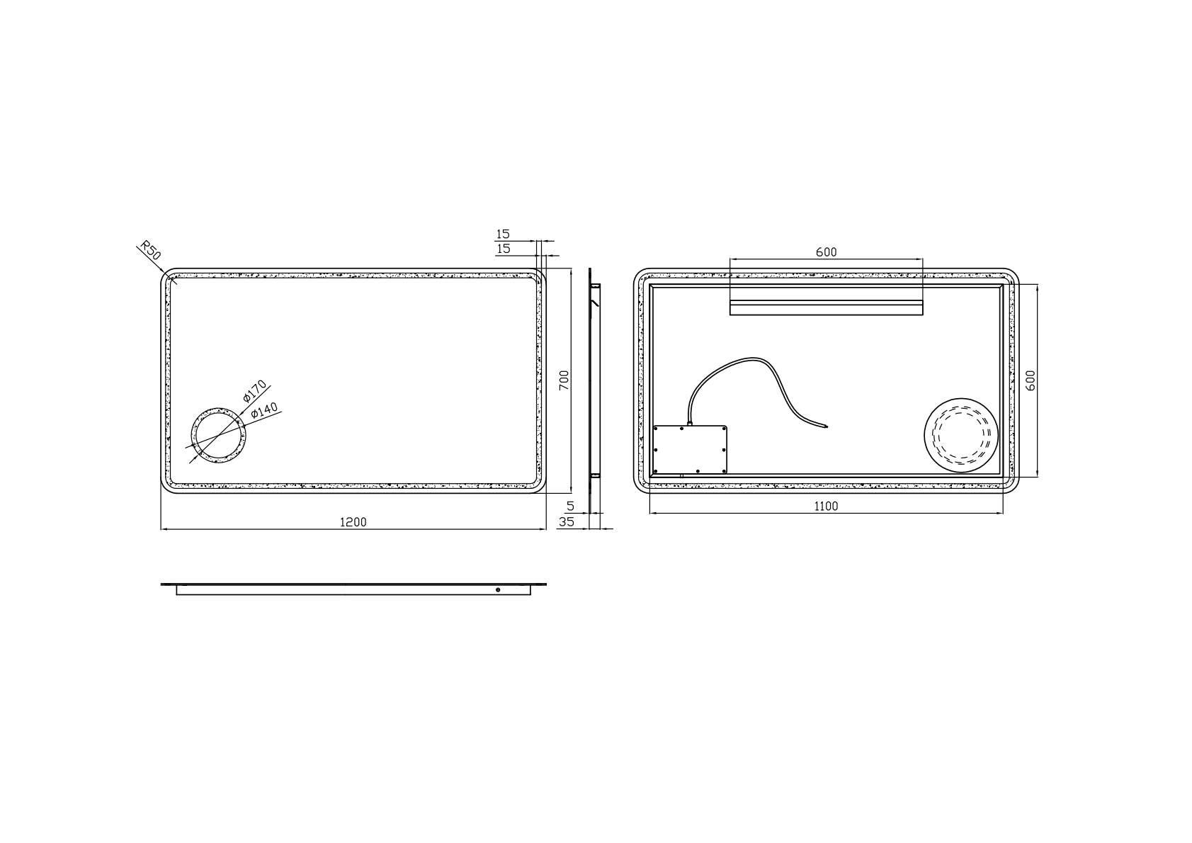 Opal LED Mirror