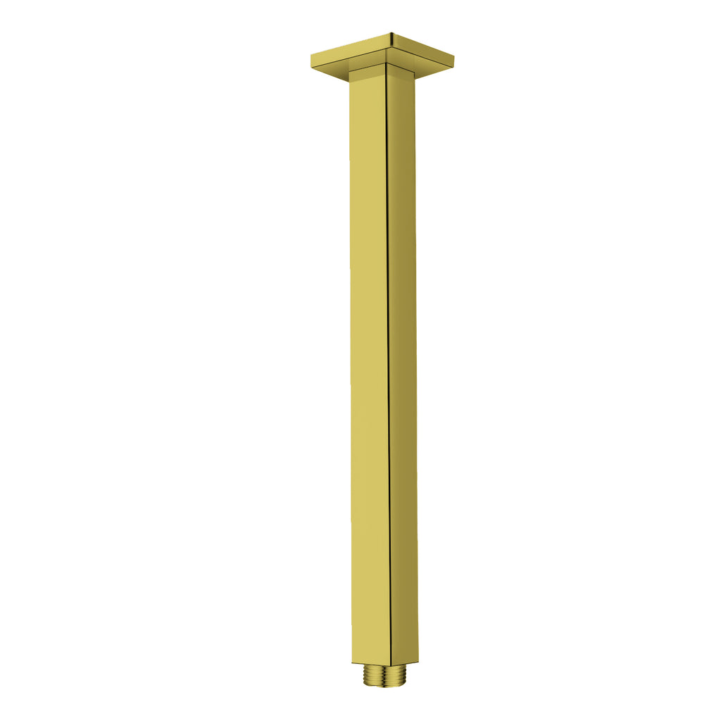 BISTONE SA03 Ceiling Shower Arm — Square Design, Available in 200mm / 300mm / 400mm — Chrome, Brushed Nickel, Gunmetal Grey, Matte Black & Brushed Gold