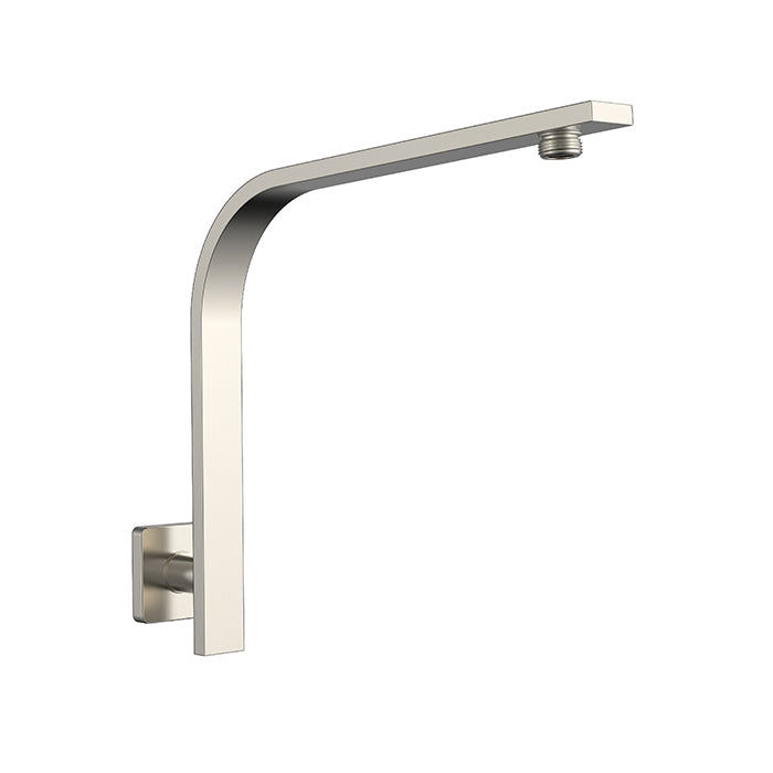 BISTONE SA07 Shower Arm — Wall Mounted, Square Curved Design, 350mm Projection — Available in Chrome, Brushed Nickel, Gunmetal Grey, Matte Black & Brushed Gold