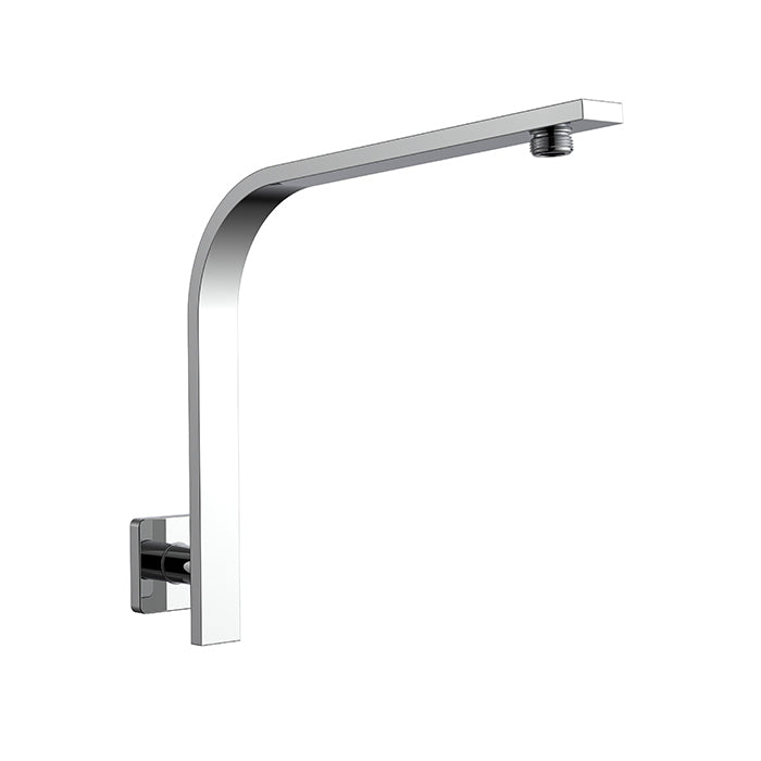 BISTONE SA07 Shower Arm — Wall Mounted, Square Curved Design, 350mm Projection — Available in Chrome, Brushed Nickel, Gunmetal Grey, Matte Black & Brushed Gold