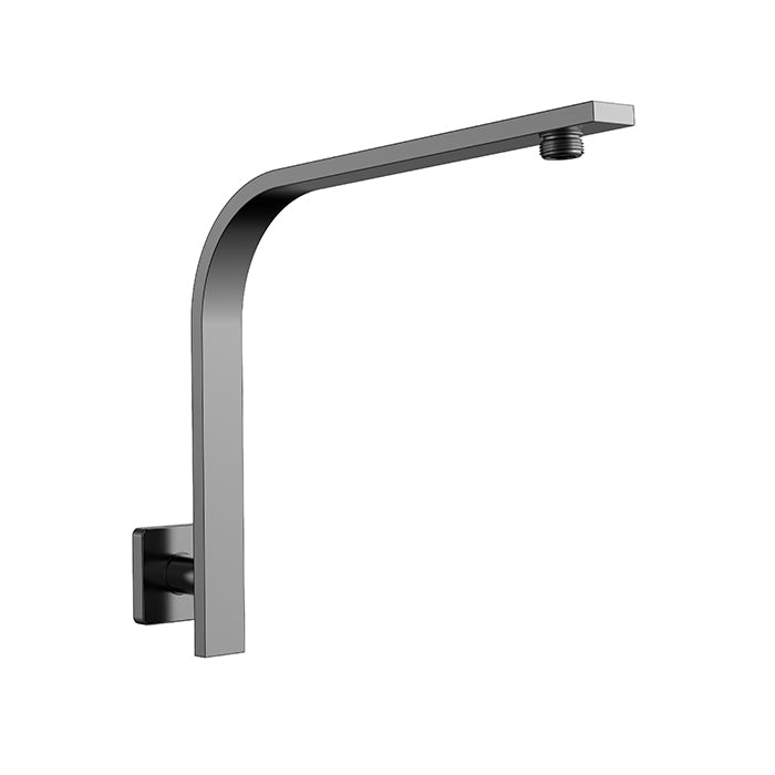 BISTONE SA07 Shower Arm — Wall Mounted, Square Curved Design, 350mm Projection — Available in Chrome, Brushed Nickel, Gunmetal Grey, Matte Black & Brushed Gold