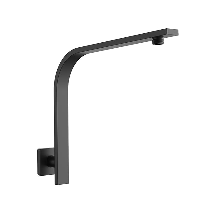 BISTONE SA07 Shower Arm — Wall Mounted, Square Curved Design, 350mm Projection — Available in Chrome, Brushed Nickel, Gunmetal Grey, Matte Black & Brushed Gold