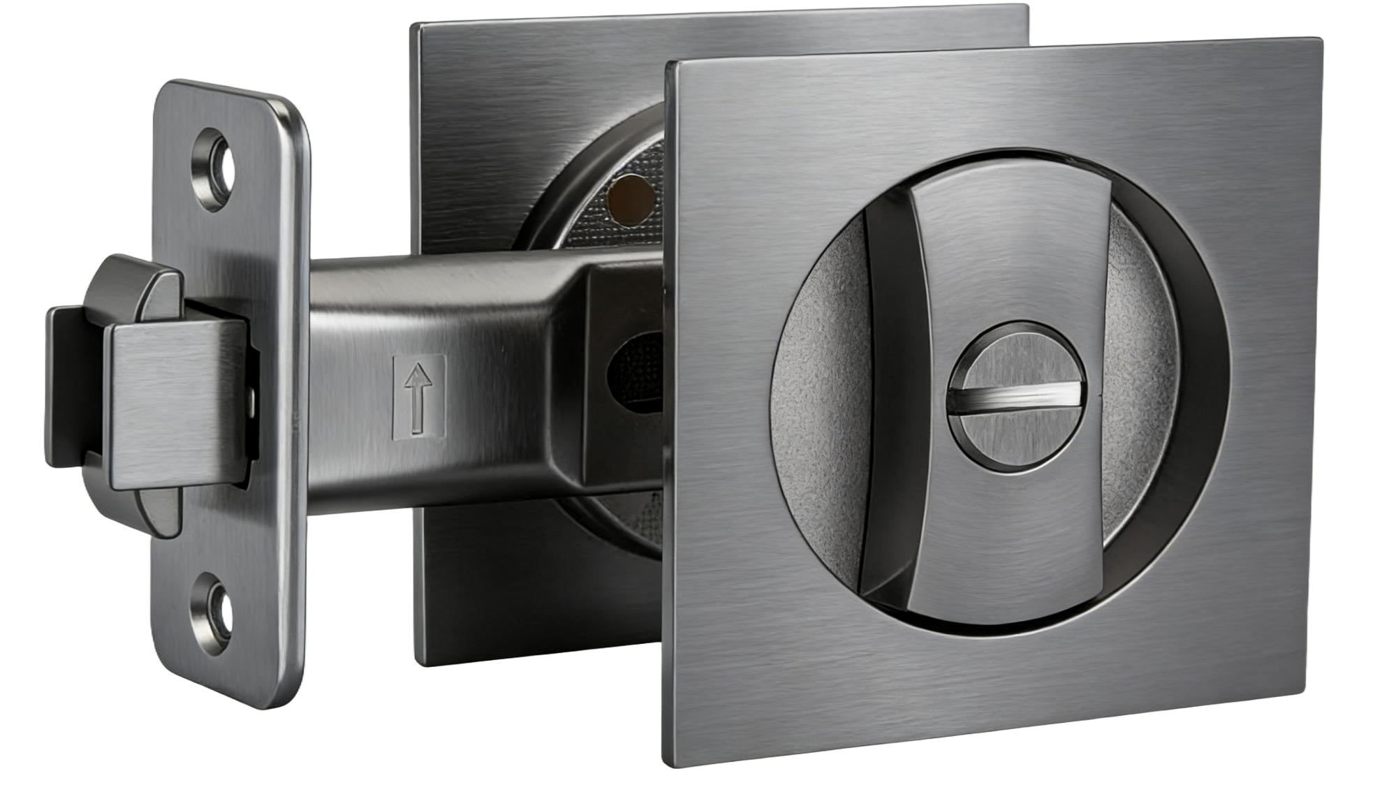 Square Sliding Door Privacy Lock (SL-S) Gun metal