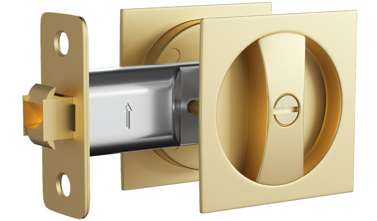 Round Sliding Door Privacy Lock (SL-R) Gold