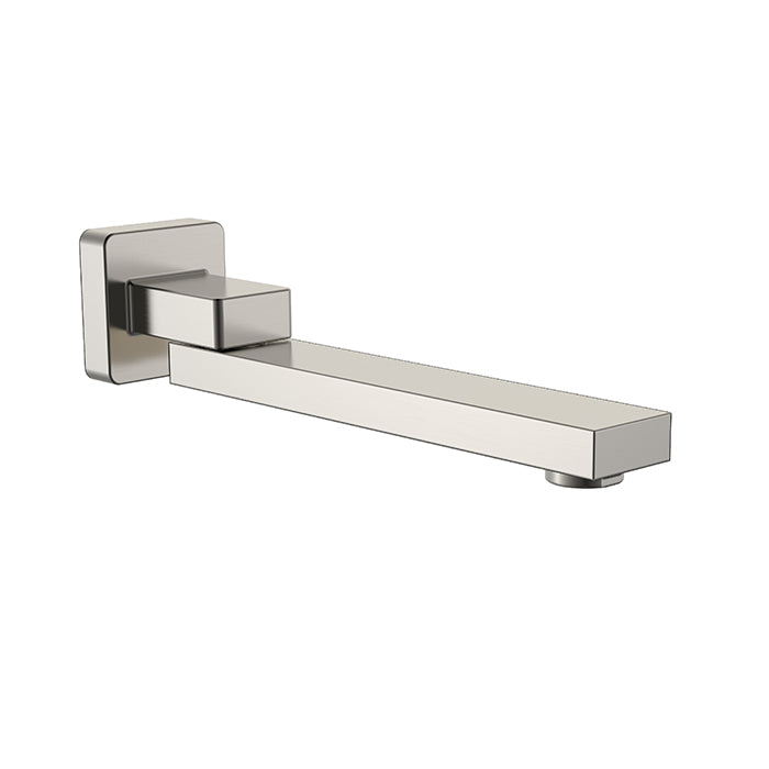 BISTONE SP05 Bath Spout — Wall Mounted, Square Modern Design, 200mm Projection — Available in Chrome, Brushed Nickel, Gunmetal Grey, Matte Black & Brushed Gold