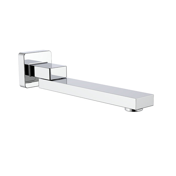 BISTONE SP05 Bath Spout — Wall Mounted, Square Modern Design, 200mm Projection — Available in Chrome, Brushed Nickel, Gunmetal Grey, Matte Black & Brushed Gold
