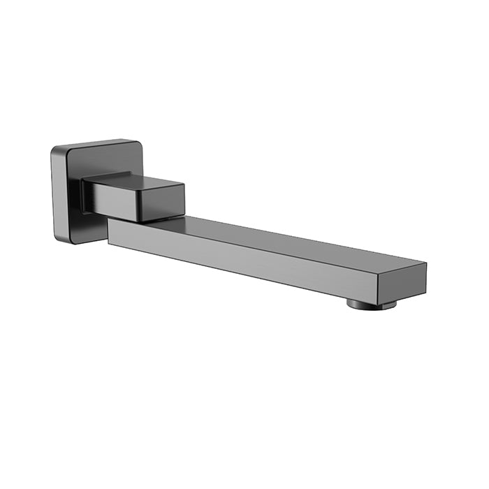 BISTONE SP05 Bath Spout — Wall Mounted, Square Modern Design, 200mm Projection — Available in Chrome, Brushed Nickel, Gunmetal Grey, Matte Black & Brushed Gold