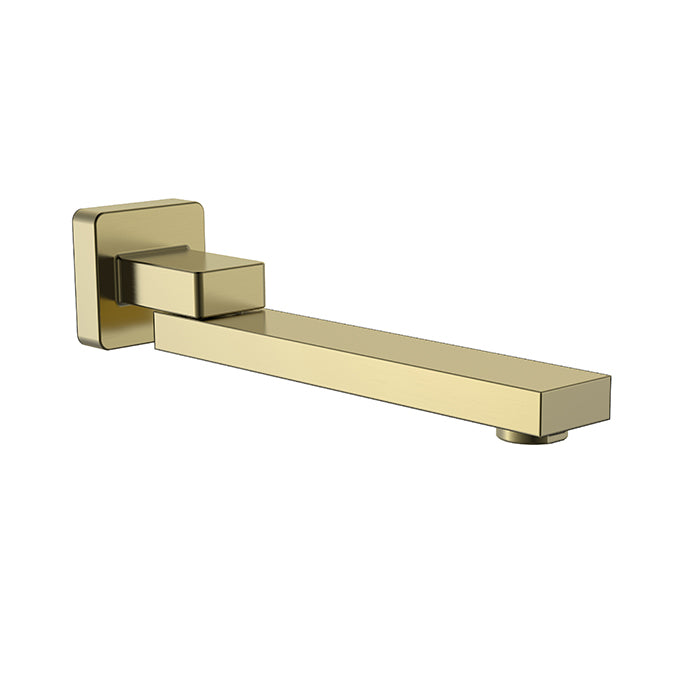 BISTONE SP05 Bath Spout — Wall Mounted, Square Modern Design, 200mm Projection — Available in Chrome, Brushed Nickel, Gunmetal Grey, Matte Black & Brushed Gold