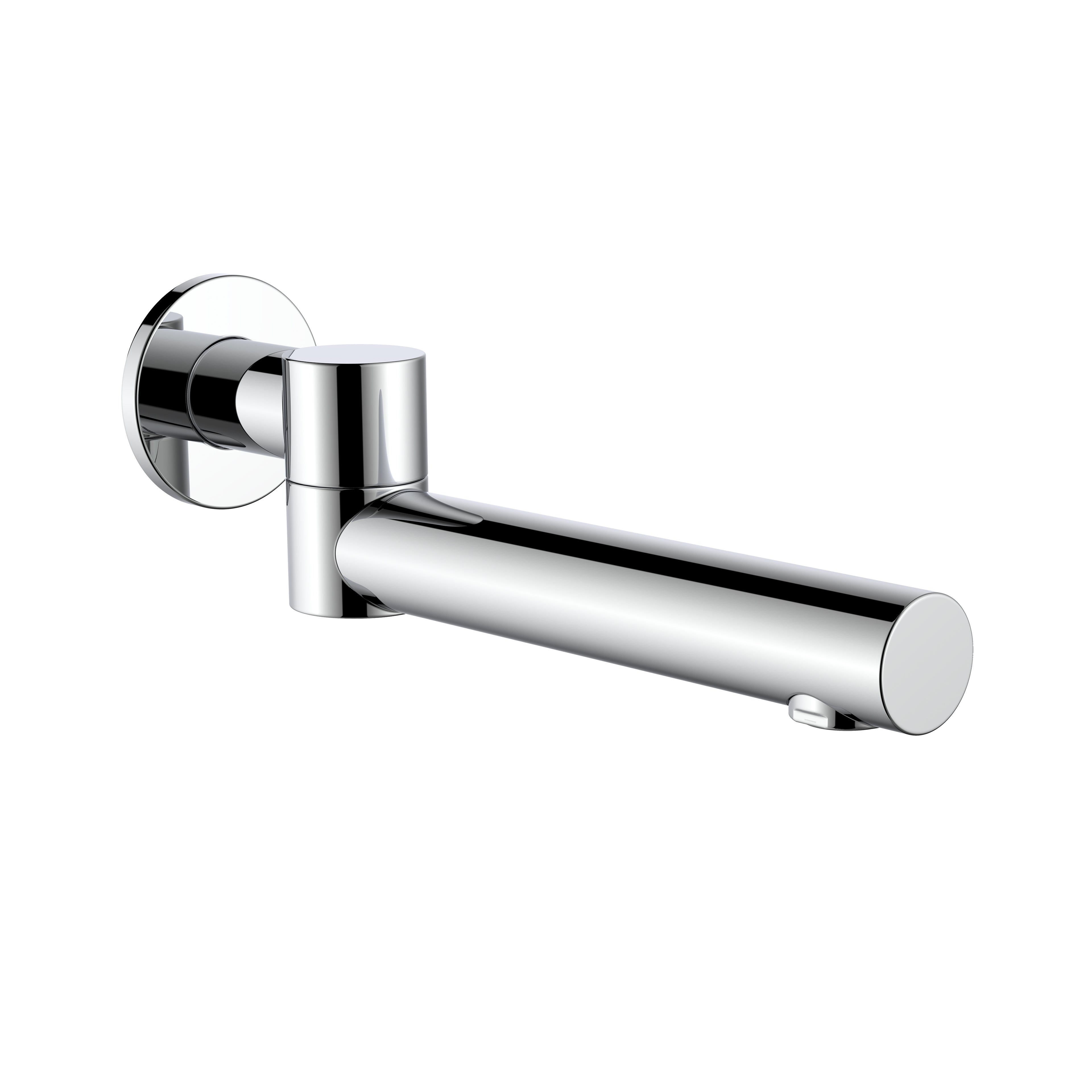BISTONE SP07 Bath Spout — Wall Mounted, Round Contemporary Design, 200mm Projection — Available in Chrome, Brushed Nickel, Gunmetal Grey, Matte Black & Brushed Gold