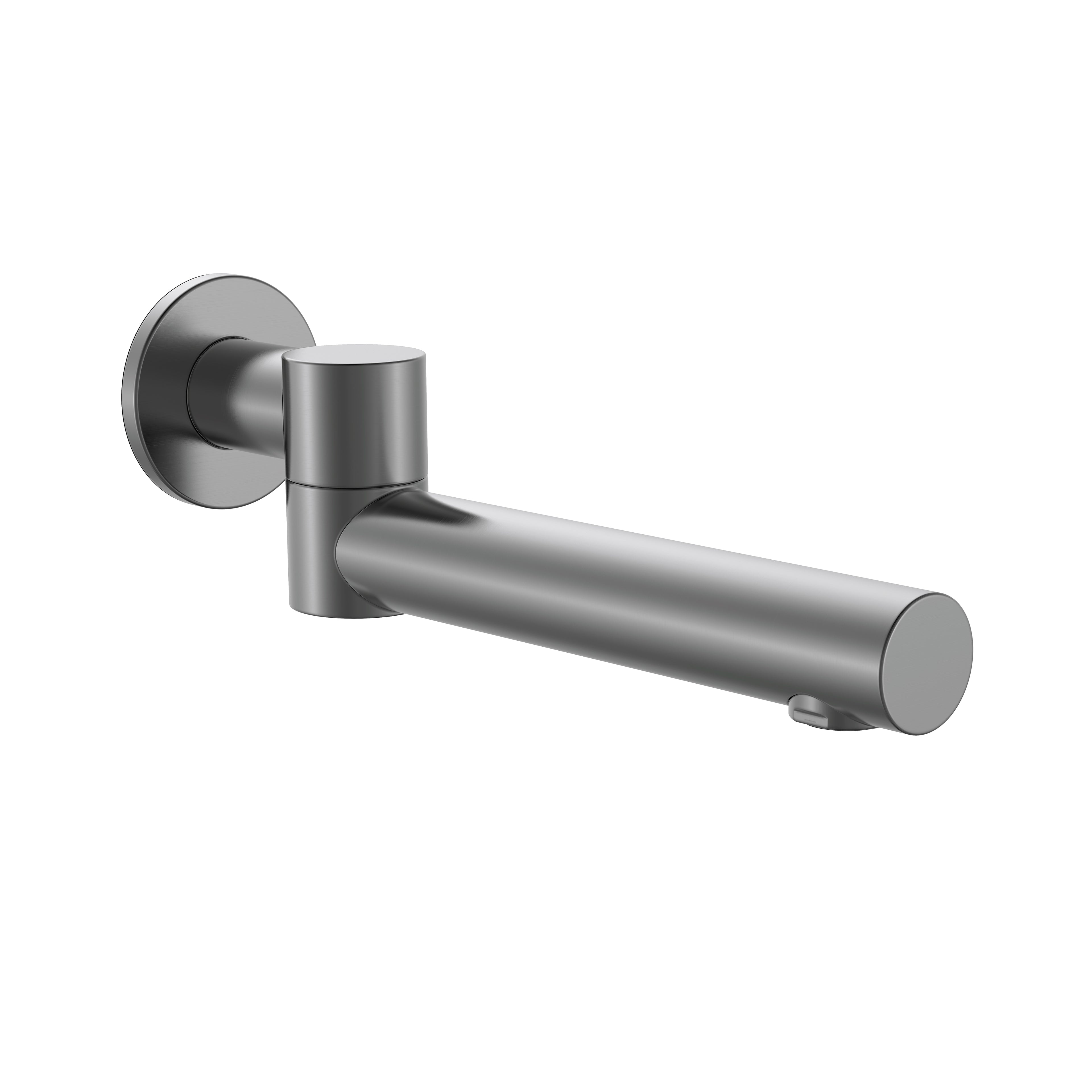 BISTONE SP07 Bath Spout — Wall Mounted, Round Contemporary Design, 200mm Projection — Available in Chrome, Brushed Nickel, Gunmetal Grey, Matte Black & Brushed Gold