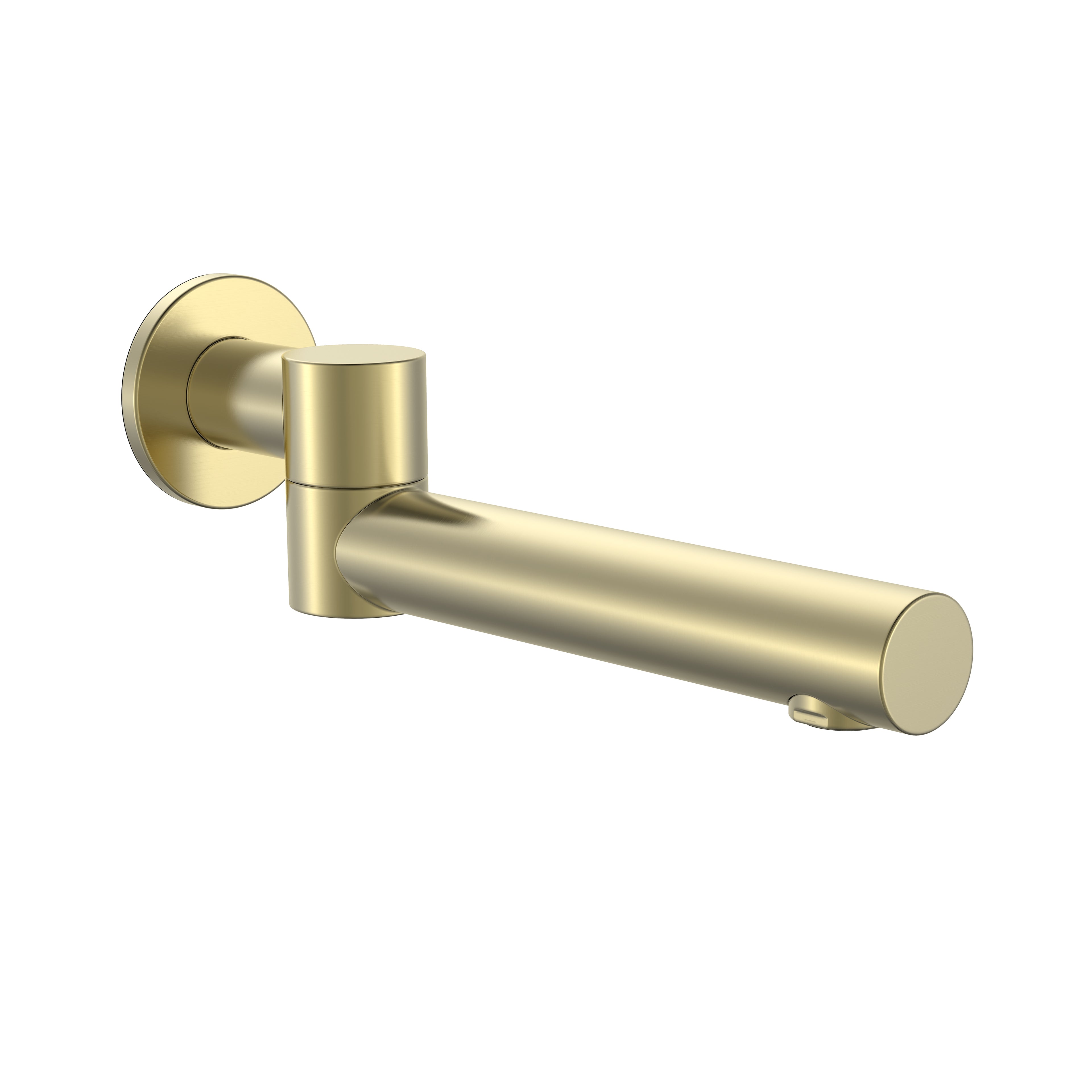 BISTONE SP07 Bath Spout — Wall Mounted, Round Contemporary Design, 200mm Projection — Available in Chrome, Brushed Nickel, Gunmetal Grey, Matte Black & Brushed Gold