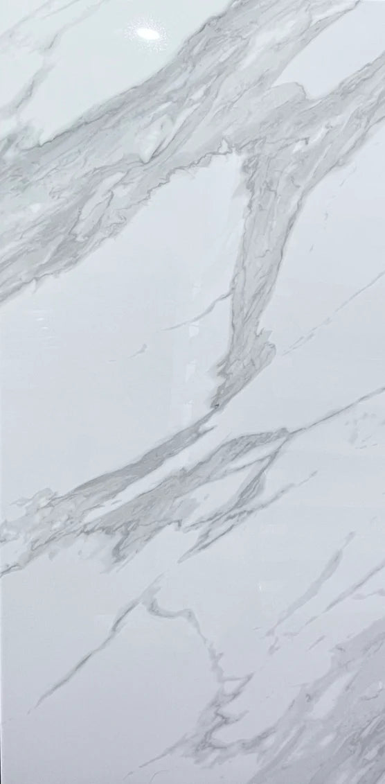 AmazingTiles Carrara Gloss Porcelain Tile — 750x1500mm