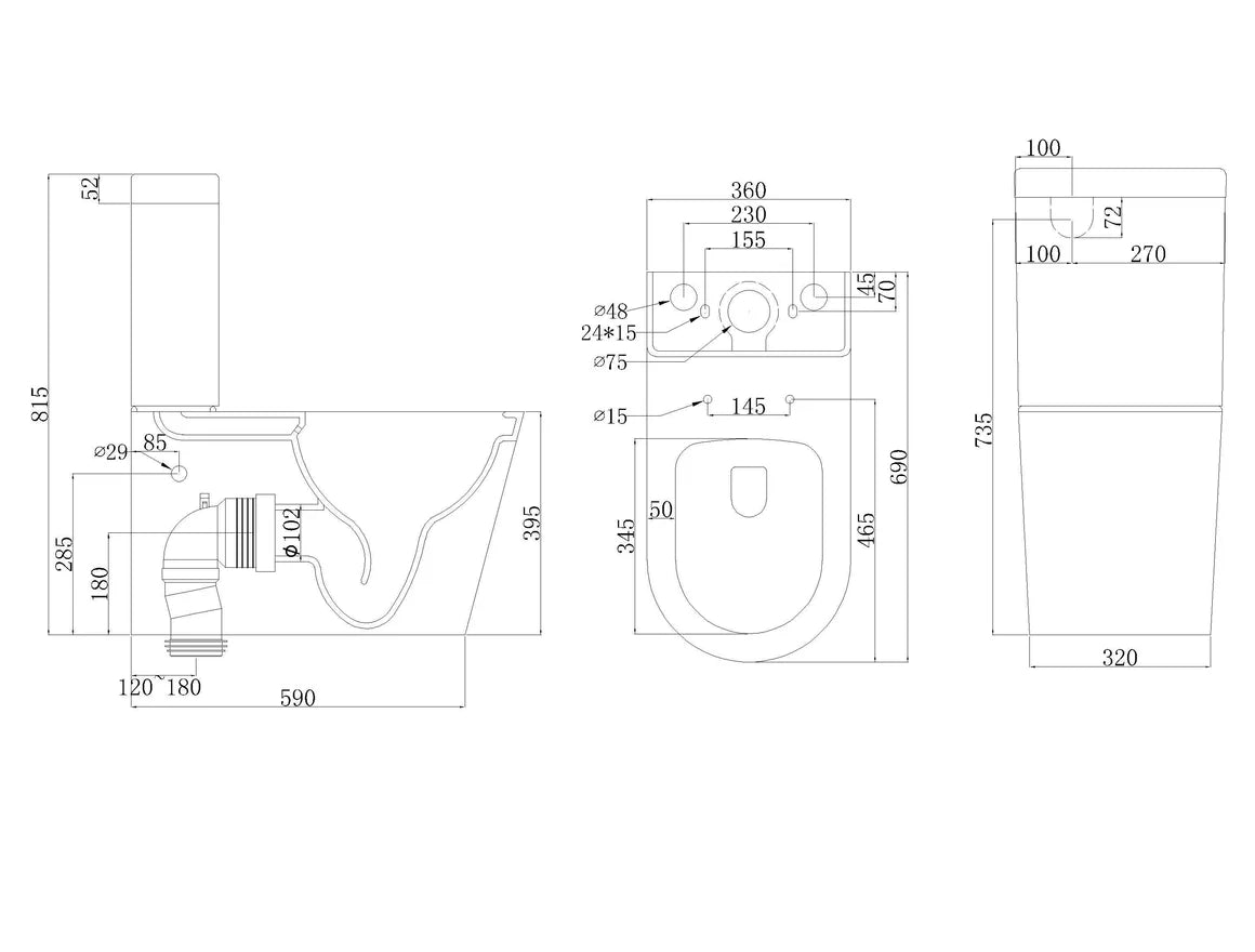 Valencia Slim Seat Toilet Suite