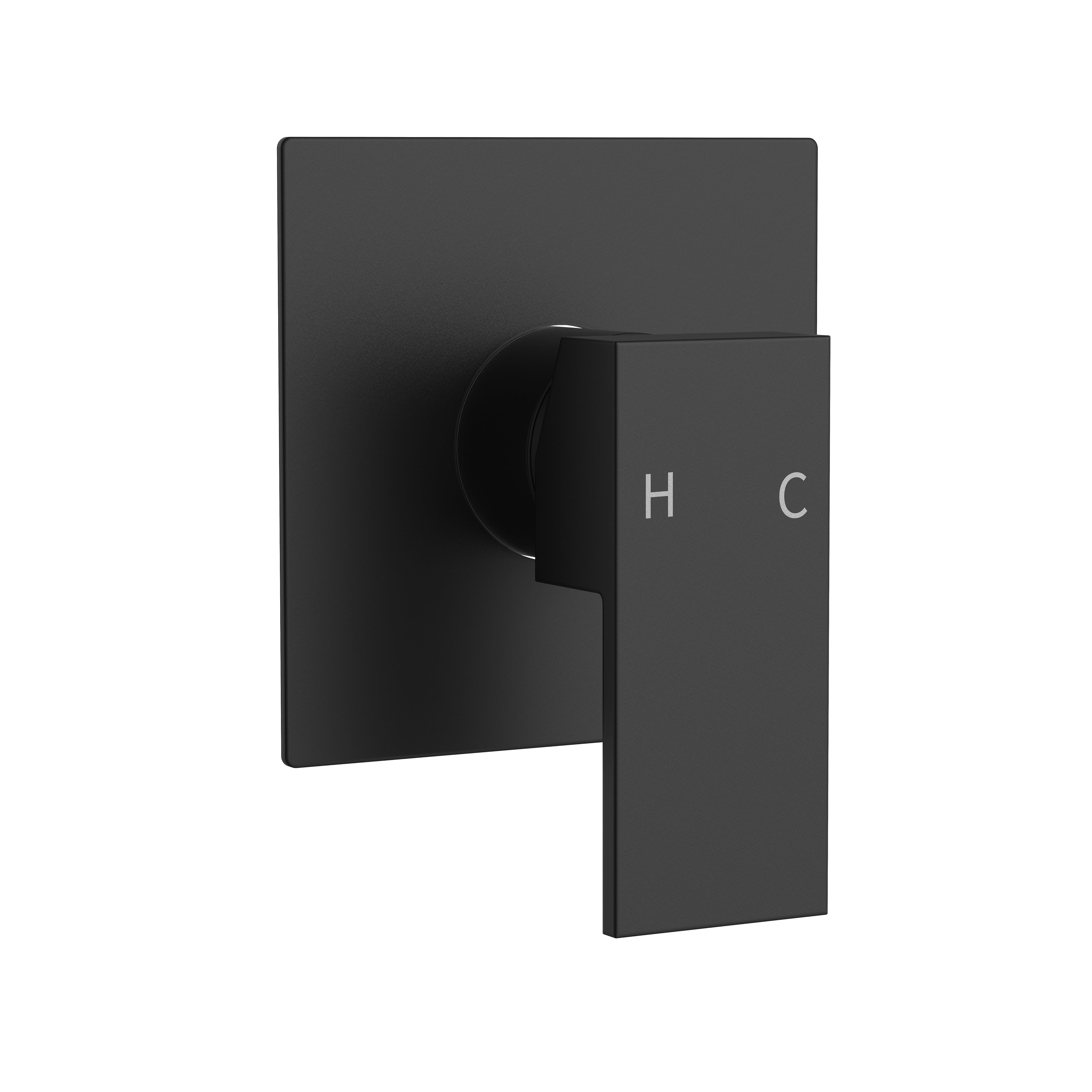 BISTONE V01 Shower Mixer — Slimline Wall Mixer with Square Plate — Available in Chrome, Brushed Nickel, Gunmetal Grey, Matte Black