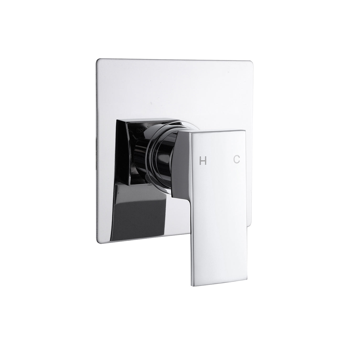 BISTONE V01 Shower Mixer — Slimline Wall Mixer with Square Plate — Available in Chrome, Brushed Nickel, Gunmetal Grey, Matte Black