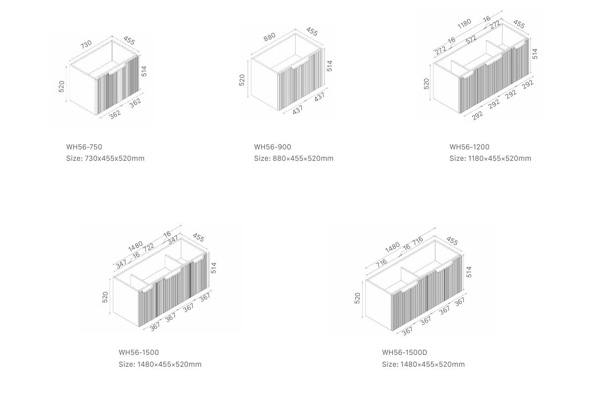 Duplex (Wall Hung) Doors Only - WH56