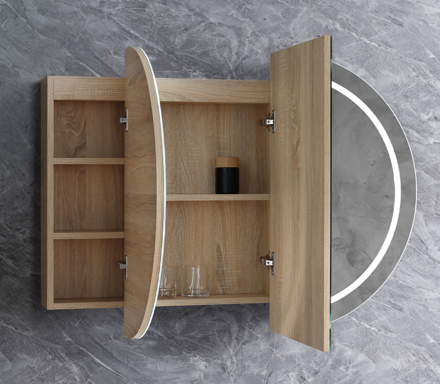 Amber LED Mirror Cabinet