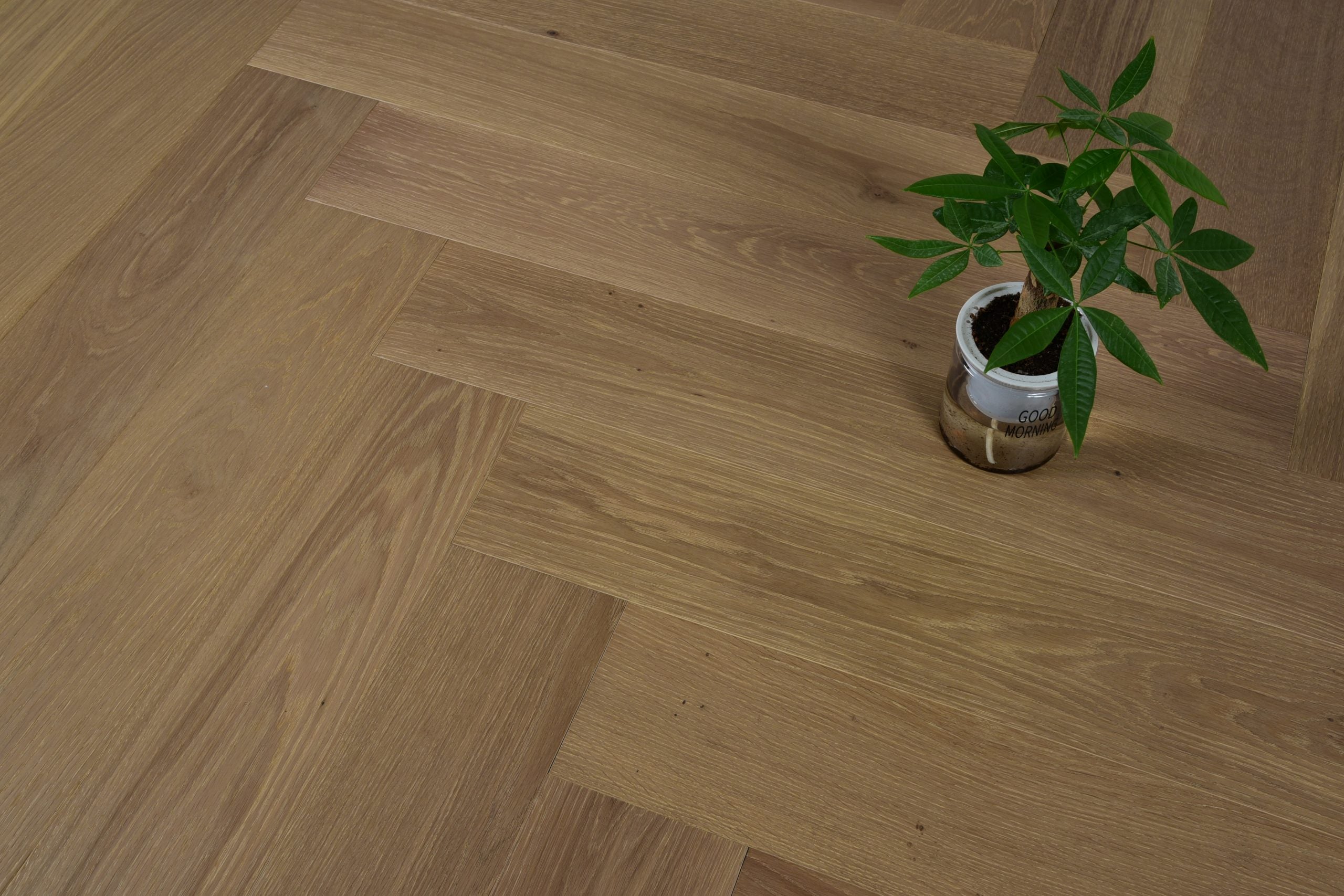 Roman Grey – European Oak Parquetry Herringbone