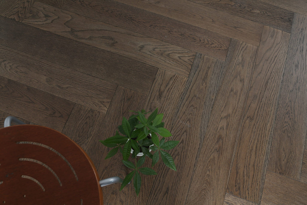 Mink – European Oak Parquetry Herringbone