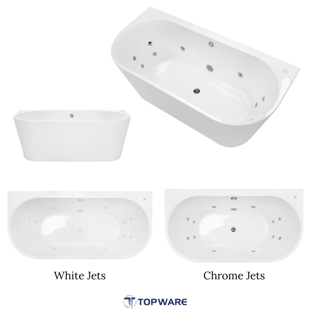 7132 Massage Bathtub Back-To-Wall