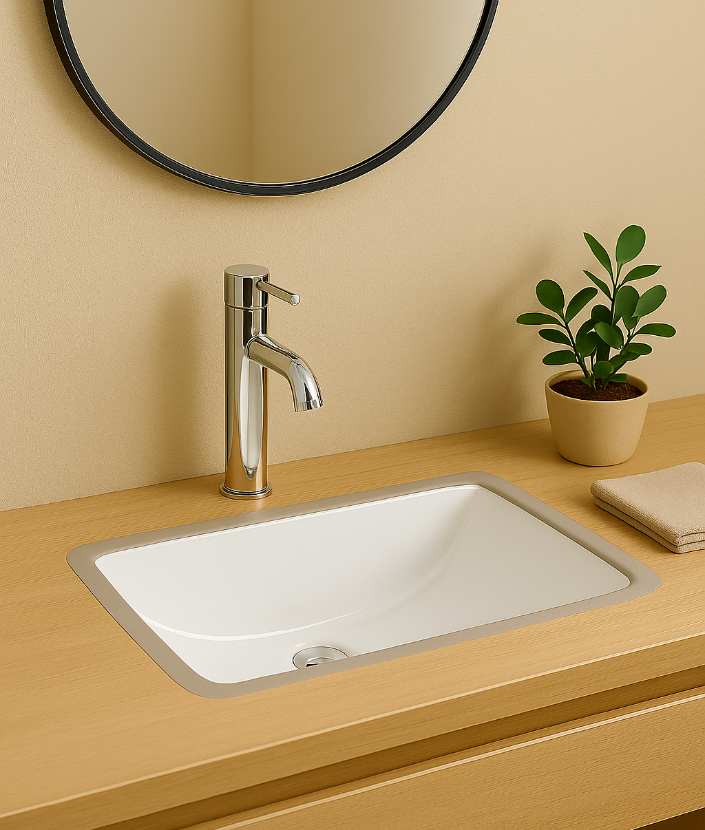【Basin 0418C】Under Counter Basin 18” – Compact Elegance for Modern Bathrooms