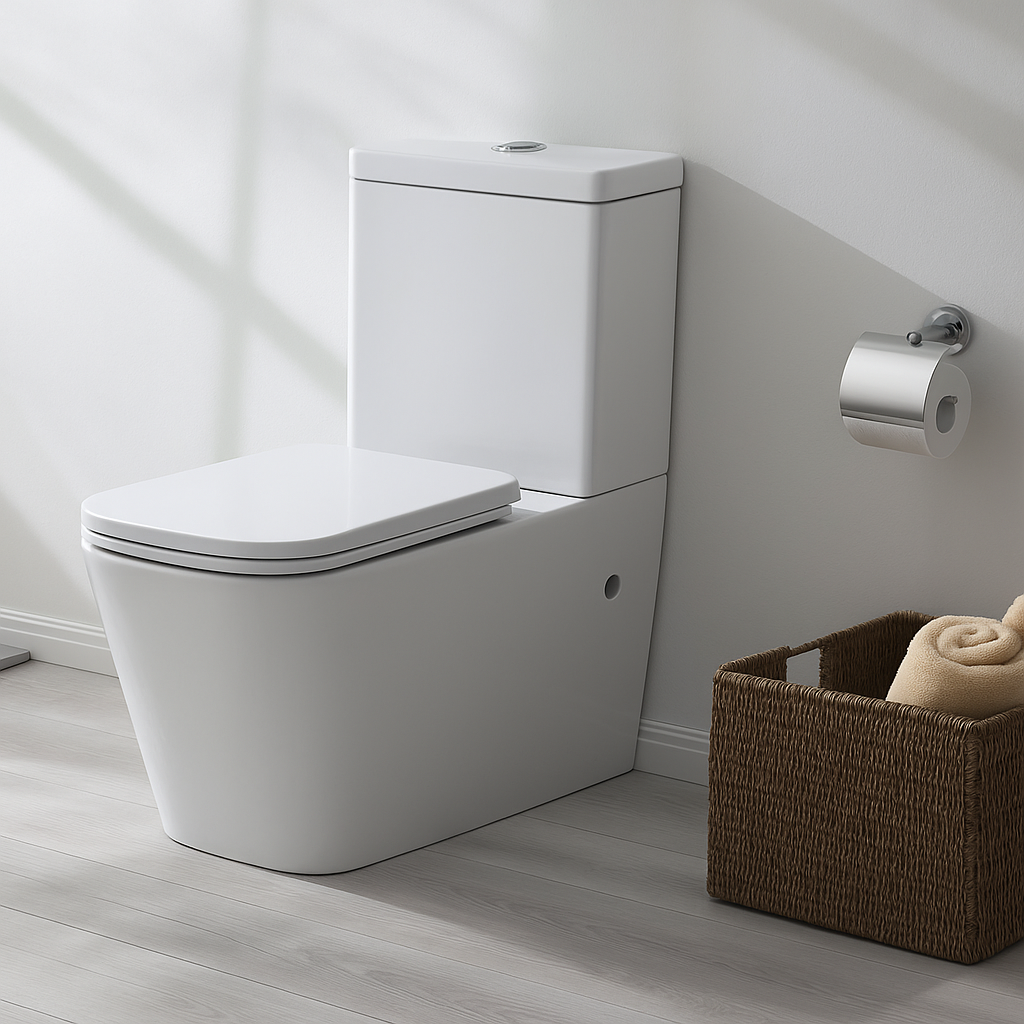 BISTONE Amore Rimless Back-to-Wall Toilet Suite — Contemporary Style with Efficient Hygiene