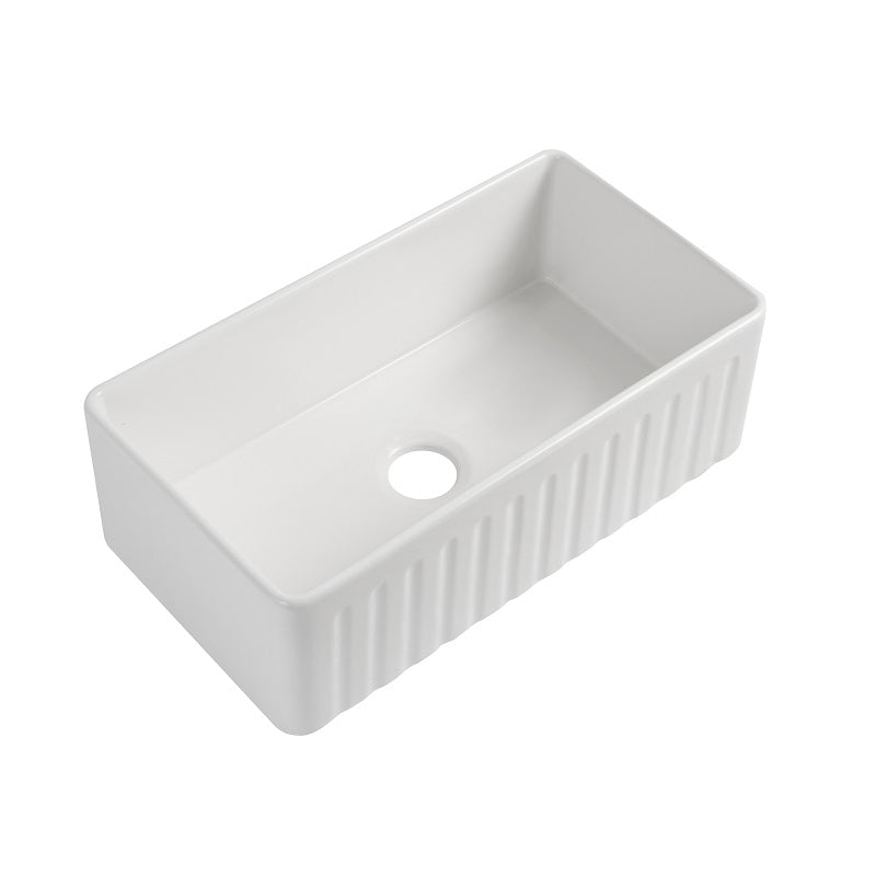 BISTONE 828X452X253mm Butler Farmhouse Fireclay Kitchen Laundry Sink 3318