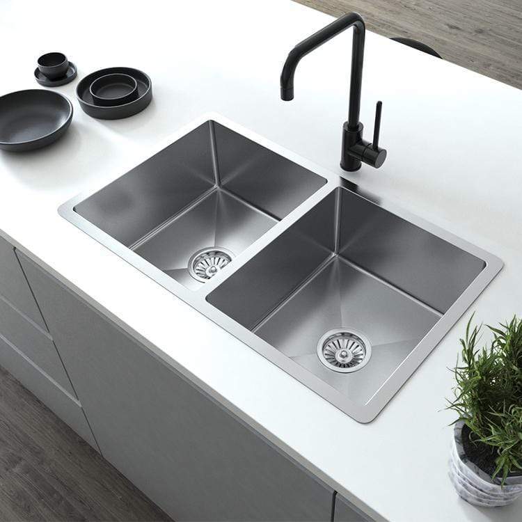 800X440mm Handmade Laundry Kitchen Sink Top/Under Mount Stainless Steel