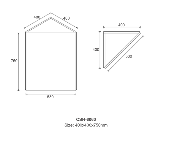 Burma Mirror - Corner Shaving Cabinet