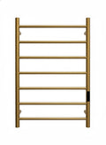 7-Bar Heated Towel Rail, Round Tube Design, W60*H80 cm, Wall Mounted Electric Towel Warmer, 7-Bar Round Post Style