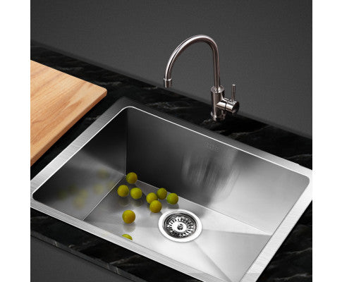 Stainless Steel Kitchen Sink 510X450MM Under/Topmount Sinks Laundry Bowl Silver